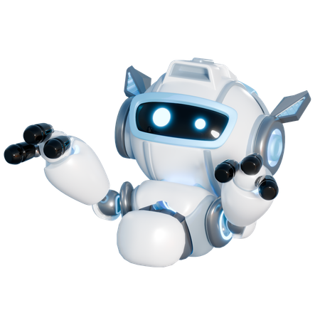 Robot tombant  3D Illustration