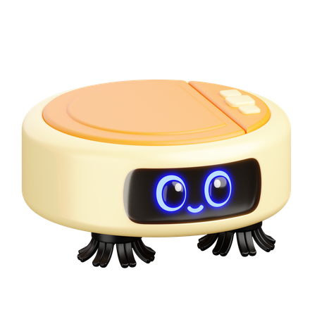 ロボット掃除アシスタント  3D Icon