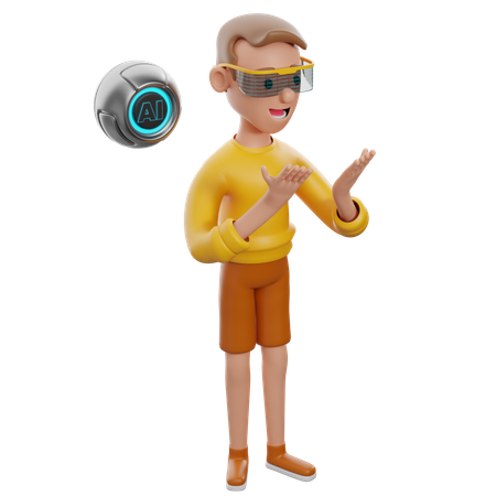 Robot Coach  3D Icon
