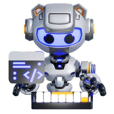 Codage de robots  3D Illustration