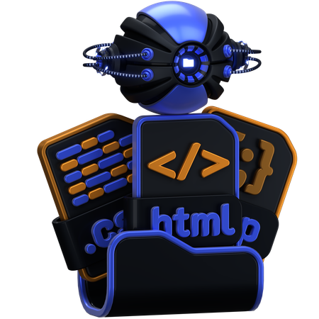 Robot Code  3D Icon