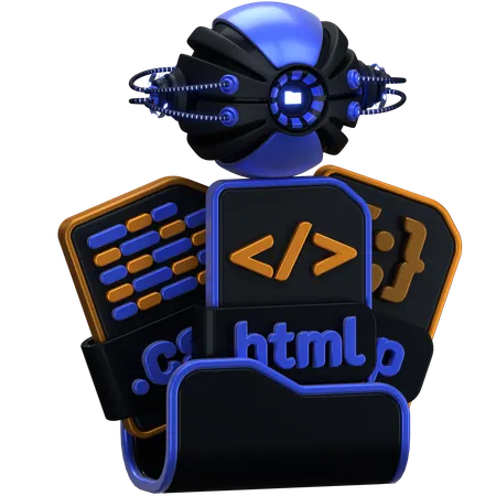 Robot Code  3D Icon