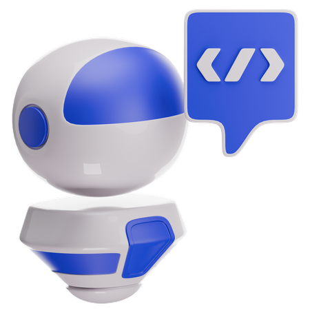 Robot Coding  3D Icon