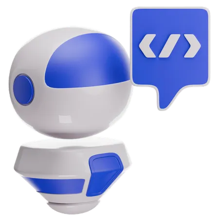 Robot Coding  3D Icon