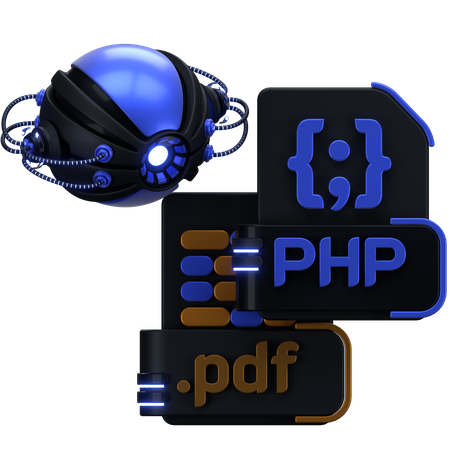 Robot Coding  3D Icon