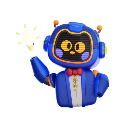 Robot con idea  3D Icon