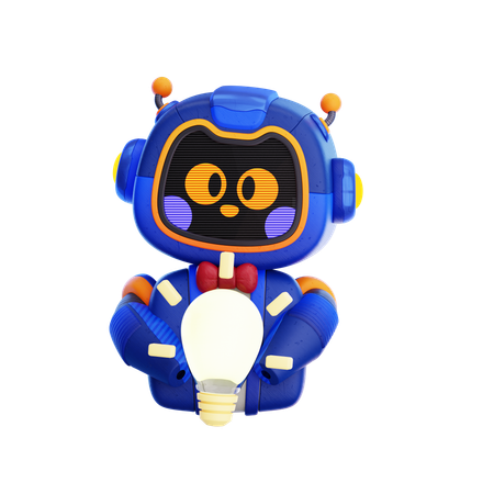 Robot con idea  3D Icon