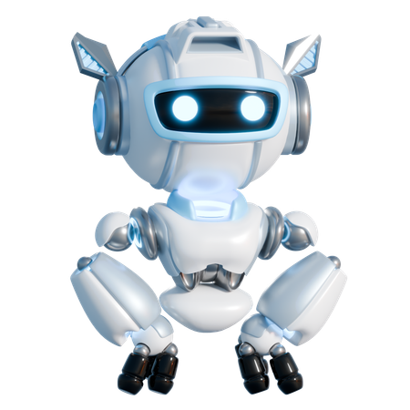 Robot confiant  3D Illustration