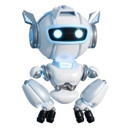 Robot confiant  3D Illustration