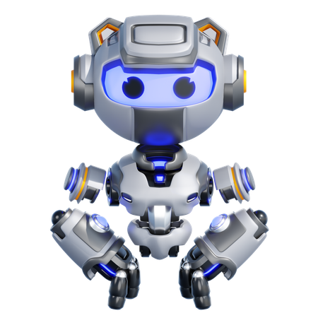 Robot confiant  3D Illustration