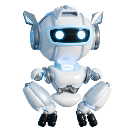 ROBOT CONFIDENT  3D Illustration