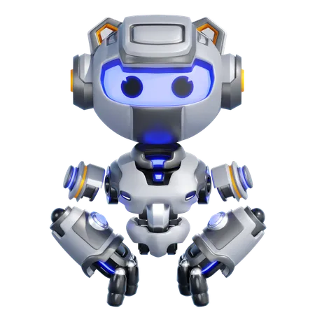 ROBOT CONFIDENT  3D Illustration