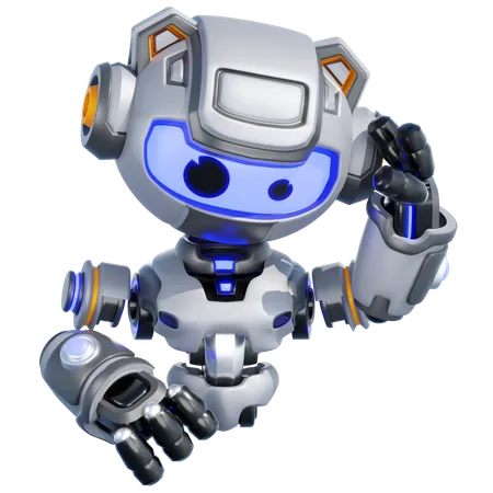 Robot confundido  3D Illustration