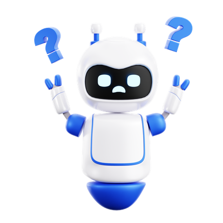 Robot confus  3D Icon