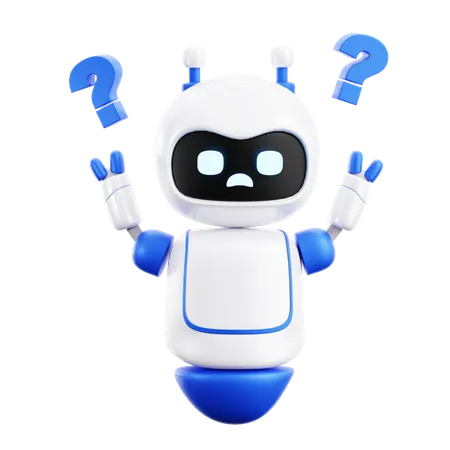 Robot confus  3D Icon