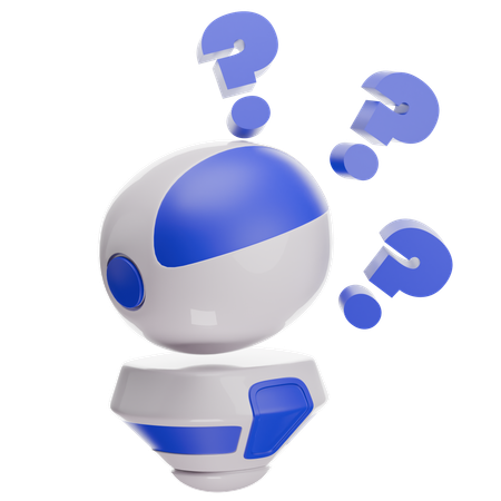 Robot Confused  3D Icon