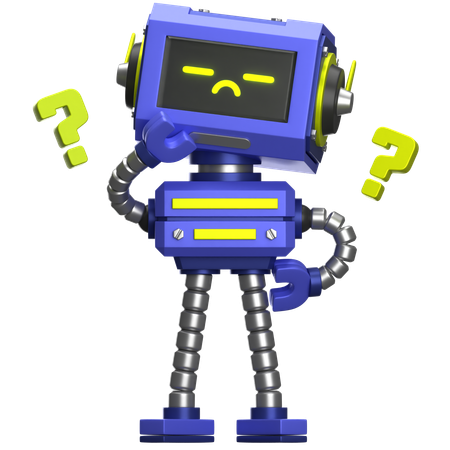 Robot Confused  3D Icon