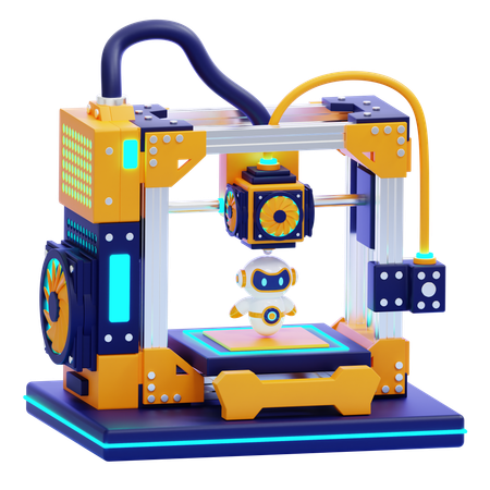 Robot creando  3D Icon