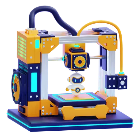 Robot creando  3D Icon