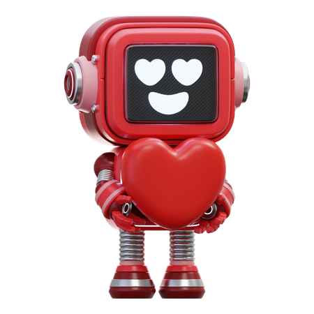 Robot da amor  3D Illustration