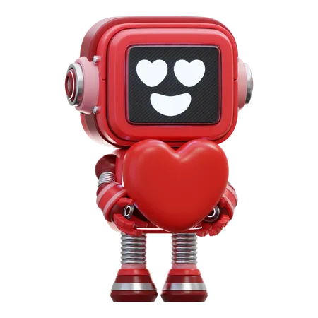 Robot da amor  3D Illustration