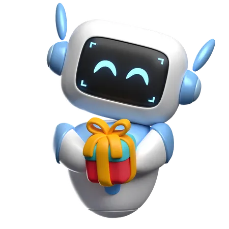 Robot dando regalo  3D Icon