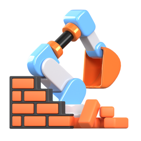 Robot de chantier  3D Icon