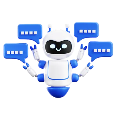 De nombreux robots de discussion  3D Icon