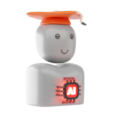 Robot de graduación  3D Icon