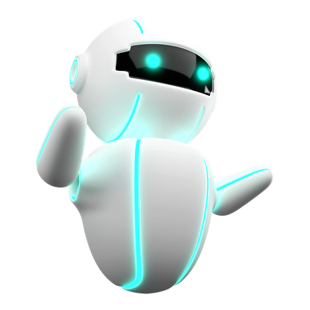 Robot de inteligencia artificial  3D Icon