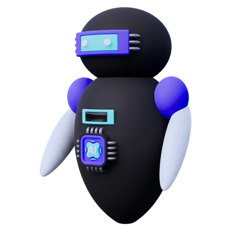 Robot de inteligencia artificial  3D Icon