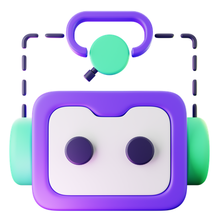 Robot de juguete colorido con diseño divertido  3D Icon