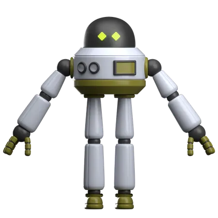 Robot de pie  3D Illustration