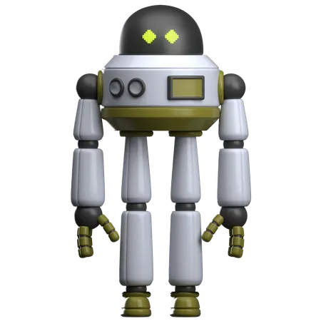 Robot de pie  3D Illustration