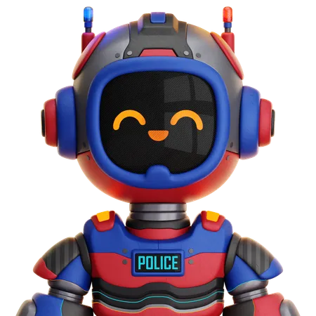 Robot policier  3D Icon