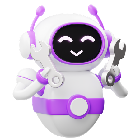 Robot reparador  3D Illustration