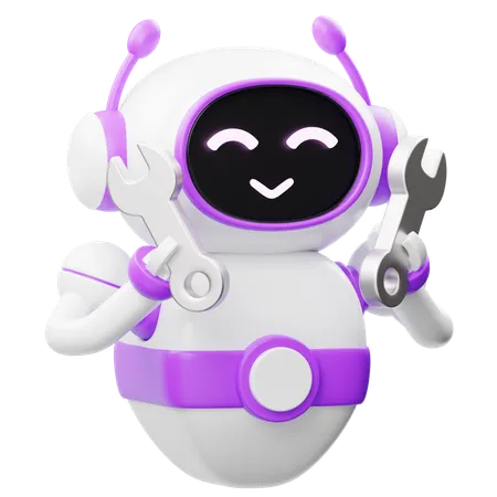 Robot reparador  3D Illustration