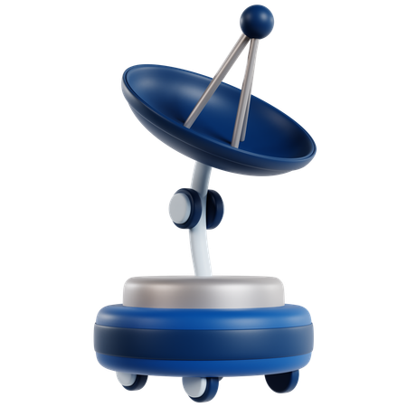 Robot de télévision par satellite spatial  3D Icon