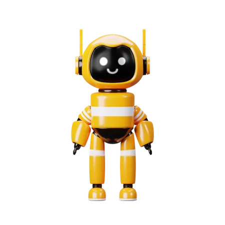 Robot debout  3D Illustration