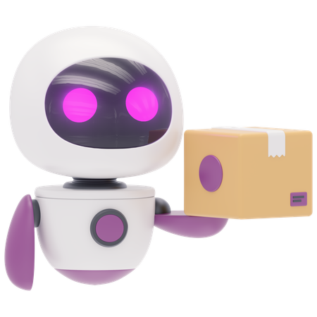 Robot Delivery  3D Icon