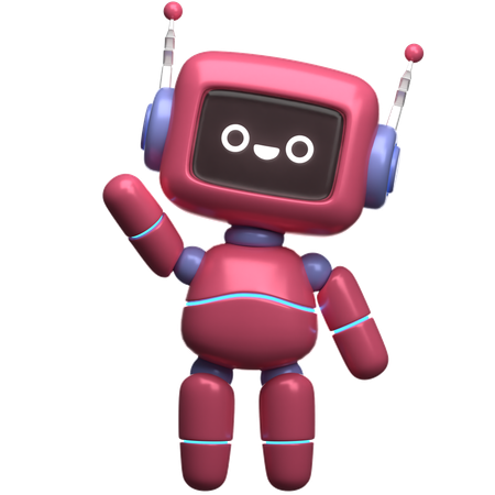 Le robot dit bonjour  3D Illustration