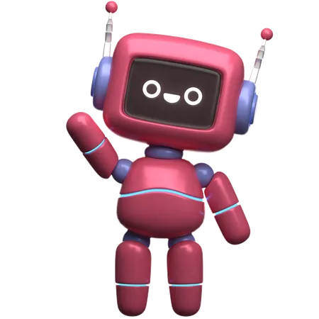 Le robot dit bonjour  3D Illustration