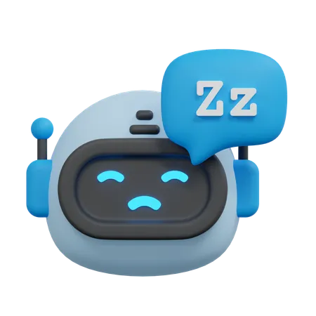 Robot dormido  3D Icon