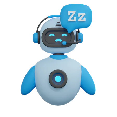 Robot dormido  3D Icon