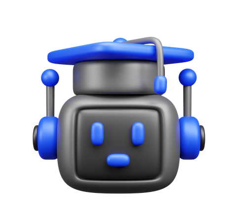 Robot Education  3D Icon