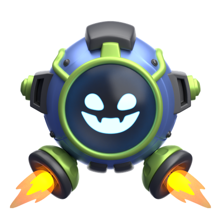 Robot effrayant  3D Icon