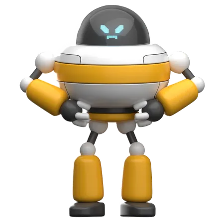 Robot en colère  3D Illustration