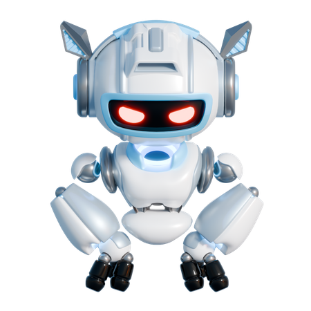 Robot en colère  3D Illustration