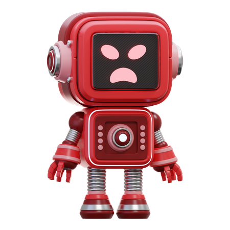 Robot en colère  3D Illustration