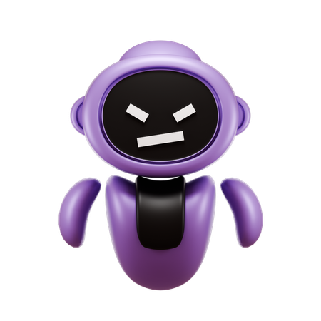 Robot en colère 3D Icon